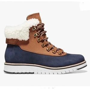 Cole Haan Women’s Zerogrand Explore Hiker Boot Tan-navy Size 6.5